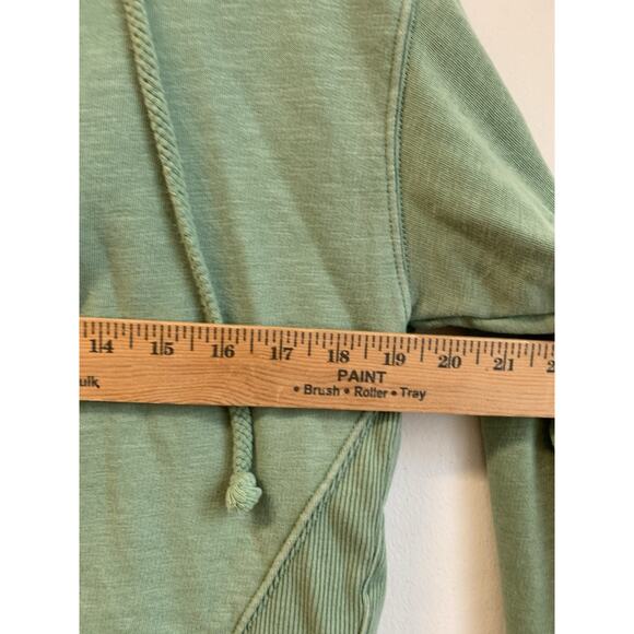 American Eagle Outfitters Women’s Hoodie Green Cropped Drawstring Pullover Sz S - Picture 6 of 10